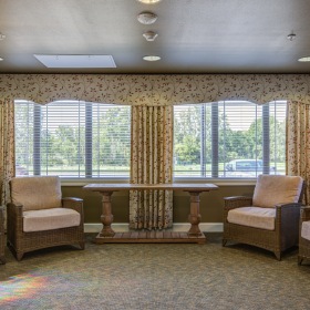 Four sofa chairs in the living room with natural light